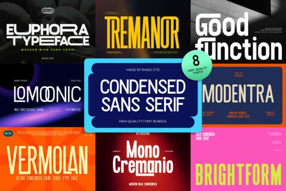 Condensed Sans Serif Bundle: The Designer's Space-Saving Powerhouse