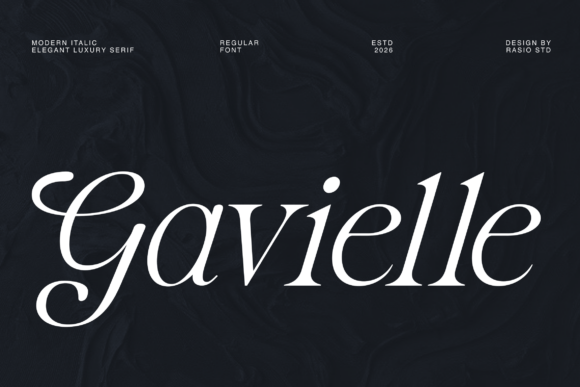 Gavielle: The Poetic Italic Serif for Luxury Branding