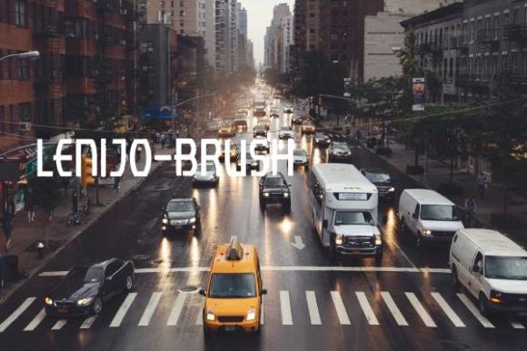 Lenjo Brush: A Modern Display Font for Bold Projects