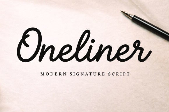Oneliner: The Modern Script Font for Effortless Elegance