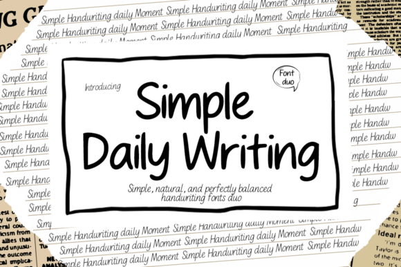 Simple Daily Writing: A Font Duo for Authentic Projects