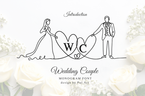 The Wedding Couple Monogram Font: Where Letters and Love Unite