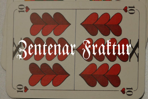 Zentenar Fraktur: Command Attention with Historic Character